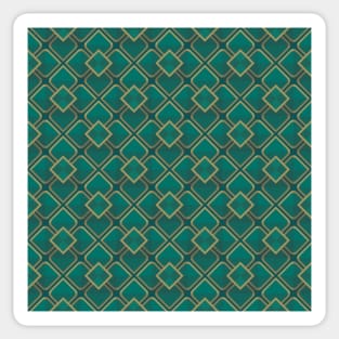 Mosaic Tile Emerald and Copper Sticker